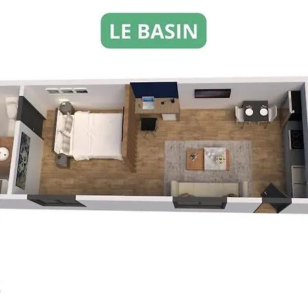 Le Basin - Premium - Terrasse -hypercentre - Cosy - Rent Immo Apartman *